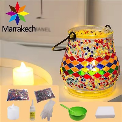 Pasu Bunga Kaca Mozek DIY